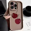 Cell Phone Cases Cute Cherry Phone Case For phone 11 Case Funda phone 15 14 13 12 Pro Max X XS XR 7 8 Plus SE 2020 Soft Matte Candy Color Cover