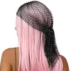 Rinstone Mesh Head Abranto Nero Black Bandies Crystal Nightclub Maestro per la testa rave avvolge gli accessori per capelli per donne 240410