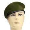 Bérets ovtrb British Military Berets avec en cuir en bande sueur ajusté pour hommes ajusté Army Wool Beret Party Party D24417