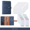 Notas Notas Escola Office Supplies Business Industrial A6 Binder ER Com 8pcs Pockets de PVC e 12pcs folhas de orçamento de despesas por dinheiro