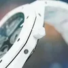 Designer Watch Luxury Automatic Mechanical Watches Series Mens White Ceramic Perpetual Calendar 26579cb Movement Wristwatch