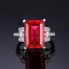 JewelryPalace 91ct Red Created Ruby 925 Sterling Silver Solitaire Wedding Engagement Ring for Women Party Fine Jewelry Gift 240417