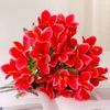 Decorative Flowers Simulated Faux Floral Arrangement Elegant Artificial Lily Branch With Stem For Home Wedding Party Decor 5 Indoor