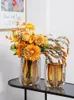 Vasos Ambar Colorido Vaso Vaso de Arte Decoração moderna Sala de estar de luxo El Varanda Table Top Flower Arranjo