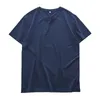 Dukeen Summer Thin Ice Silk T-shirt For Men Crew Neck Neck Short Soft Fitness Tops Plain Modal Cotton Tees surdimensionné 240412