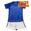 24 25 Cruzeiro Kids Kit Soccer Jerseys William Juan Dinnenno Bruno Arthur Gomes Nerisarthur Gomes M.Pereira Home Child Suit voetbal Shirts Uniformen Uniformen