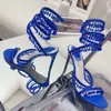 designer sandals women tacco estate camper ciondolo sexy tallone vuoto principessa sandali aperti aperta acqua diamante sottile tassella guscia di scarpe romane show