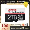 Карты Lenovo 2TB SD/TF Флэш -карта памяти 1TB MICRO TF SD CARD 512GB 256 ГБ MINI SD -карта до 100 МБ/с 128 ГБ водонепроницаемой для телефона Drone