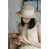 Berets Sweet Art Straw Hat Casual Trendy Flat Top Formal Travel Summer Sunscreen Women