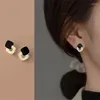 Stud Earrings 1/3/5PAIRS Elegant Not Easily Allergic Square Jewelry Products Black Comfortable To Wear Alloy