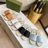 With Box Designer Women Espadrilles Sandal Interlocking Slipper Platform Slippers Womens Straw Sandals Casual Flip Flops Outdoors Shoes 553