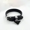 Bracelets Brand Designer Luxury Bracelets Men's and women's Bracelets Fashion Unisex Jewelry Aolly Buckle Leather black white color With box