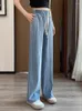 Jeans da donna estate donne sottili elastiche pantaloni in denim blu elastico pantaloni per leisure gambe alte gamba femmina