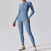 Active Sets Yoga Set Sexy Long Sleeved Jumpsuit Suit Zipper Gym Exclusieve Push Up Sit Ups Workout Kleding Fitness Bodysuit Sportkleding