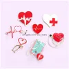 Pins Broschen Medizinische Krankenschwester Emaille Broschen Stifte Set ästhetische niedliche Reversabzeichen cool für Rucksäcke Hutbeutel Kragen DIY Fashion Juwel Dh7ji