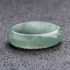 Anillos de racimo Natural Una carga para hombres y mujeres Shank Myanmar Jade Hidratante Aceite Green Anillo Pulsera