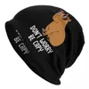 Beralar Üç Capybaras ve Moon Bonnet Beanie Örgü Şapka Erkek Kadınlar Serin Unisex Komik Capybara Kış Sıcak Kafataları Beanies Caps