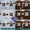 Custom 75th Vintage 32 Jim Brown 1980 Jerseys de football 19 Bernie Kosar 80 Len Ford 52 Frank Gatski 49 Bobby Mitchell 57 Clay Matthews Jr 68 Joe Delamiellleure 77 Alzado