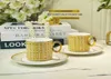 2022 NOUVEAU STYLE LUXE LUXE MOSAIC CAFÉE ET SAUCER SETT avec GOLD HANDEL CAPCUCCINO CAPPUCCINO APPERIE TEA TUP 2PCS CAFET TUG SET Y5906895