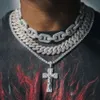 Ювелирные украшения хип -хопа Майами Мужчины Подвесной Ожерелье S925 Серебряное серебряное серебряное серебристое кубин