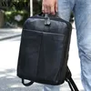 Backpack WESTAL Large Capacity Men Leather Backpacks For Laptop School Bag Teenager Black Notebook Daypack Travel Man