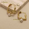 Stud Stud Stud Moles d'oreilles simples perle géométrique européenne et américaine aiguille argentée Luxury Stodons de créateurs boucles d'oreilles bijoux femme