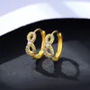 Nouvelle mode numéro 8 boucles d'oreilles étalon S925 Silver Aaa Zircon Brandle de boucle d'oreille Europe et américaine Femmes populaires chaudes plaquées 18k Boucles d'oreilles Gift Gift Spc