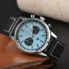 U1 Top AAA Bretiling 40mm Navitimer Watch Chronograph Quartz Movement Antrivary Watheres Leather Strap Men Stains Stains Steel