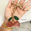 Cherry Charm Keychain Key Rings Coa Ch Cherry Keychain Bag Charm Decoration Accessory Pink Green High Quality Luxury Design 231218 803