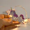 1,65 m 10Led Pink Unicorn LED String Light Home Room Fairy Light Garland Bröllopsfödelsedagsfest baby shower Dekorationsförsörjning 240417