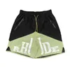 Rhlimited Rhude High Street College in stile Trucco tridimensionale e giunzione Shorts a cinque punti Sport casual