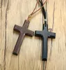 Pendanthalsband vintage trä Crucifix för män Kvinnliga gåvor smycken med 90 cm repkedja4184917