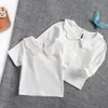 Maglietta per bambine di cotone di sanlutoz topce principessa tops carino vestiti bianchi casual 240409