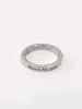 Margiela style letter design simple neutral wide ring glossy personalized ring ins style
