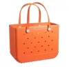 Fashion Bogg Bag Shoulder Bags Large Waterproof Soft EVA Punched Organizer Summer Water Park Sea Storage Tote Handbags Women Stock Beach Luxury Designer Purses