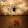 FUMAT Modern Branch Chandelier Globe Creative Black Metal Twig Ceiling Lamp Office Living Room Light G4 LED Dia100cm4318365