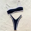 Kvinnors badkläder Kvinnor High Cut Bikinis Set kvinnliga baddräkter Damer Två bitar Baddräkter Summer Push Up