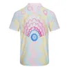 Męskie wydrukowane Casablanca Summer Thin Shirt Casa High Street Shirt T Hawaiian Menprint Krótki swobodny top na plaży