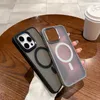 CD Grain Magnetic Wireless Charging Cases For Iphone 15 14 Plus Pro Max 13 12 11 Skin Feel Hybrid Hit Color Hard PC Plastic TPU Frosted Matte Luxury Magnet Phone Cover