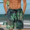 Shorts's Shorts Hawaii Vacation Beach for Men 3D Stampato Flower Casual Short Storch Board Bandage Bandage Swimsuit Swim Trunks