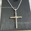 Designer David Yumans Yurma Jewelry Armband XX Cross Necklace Populära Twisted Wire Pendant