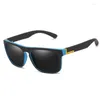 Солнцезащитные очки мужские спортивные спортивные поляризованные квадратные рамки водителя водителя цветовые пленки очки зеркало дизайнер роскошь