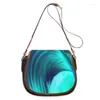 Totes Beach Sea Landscape Imprimé Fashion Women Crossbody Body Sac de luxe sacs à main