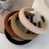 Главные повязки высокий класс сплошной диагональ текстурированная шерсть для волос аксессуары для волос для женщин для волос Hoop Hop Headwear Y240417