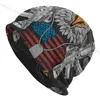 Basker American Flag Skullies Beanies Caps Stand för tunn hatt Autumn Bonnet Hatts Män kvinnors gata mössa