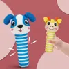 New Arrival Cartoon Cute Animal Plush Baby Grasping Toy Rattle Soothing Doll