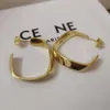 Designer Celine bijoux Cellins Saijias Nouveaux boucles d'oreilles carrées mode géométrique coréen tempérament indifférence oreille girl