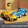 Diecast Model Cars Remote Control Bumper Car Colorful Fun Robot Interaction Drift Battle Kart Collision Spray Toy J240417