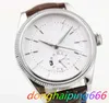 Mechanische 50509 neue Cellini Leder Herren Sier Uhr 40mm braune Armbandreihe Automatisch Mechaincal White Dial Men Watc männlich