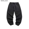 Herenbroeken Modieuze straatkleding Hiphop Oversized sportbroek voor mannen Harajuku Casual plus size jogging broek Koreaanse sport joggingbroek Q240417